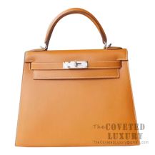 Hermes Kelly 28 Handbag CC21 Natural Sable Bulter SHW