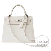 Hermes Kelly 28 Handbag 01 Blanc Epsom SHW