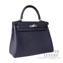 Hermes Kelly 28 Handbag 2Z Bieu Nuit Epsom SHW