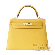 Hermes Kelly 28 Handbag 9D Ambre Epsom GHW