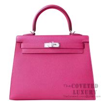 Hermes Kelly 28 Handbag L3 Rose Purple Epsom SHW