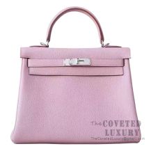 Hermes Kelly 28 Handbag 4W Glycine Clemence SHW