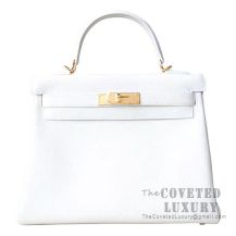 Hermes Kelly 28 Handbag 01 Blanc Togo GHW