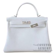 Hermes Kelly 28 Handbag 01 Blanc Togo SHW