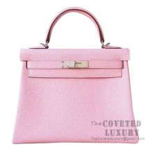 Hermes Kelly 28 Handbag 3Q Rose Sakura Togo SHW