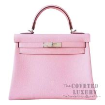 Hermes Kelly 28 Handbag 3Q Rose Sakura Togo SHW