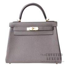 Hermes Kelly 28 Handbag 8F Etain Togo GHW