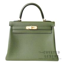 Hermes Kelly 28 Handbag V6 Canopee Togo GHW