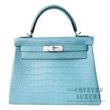 Hermes Kelly 28 Bag 3Z Saint-Cyr Matte Alligator SHW