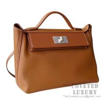 Hermes Kelly 24/24 Bag 29 CM CC37 Gold Togo SHW