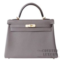 Hermes Kelly 32 Bag 8F Etain Togo GHW