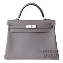 Hermes Kelly 32 Bag 8F Etain Togo SHW