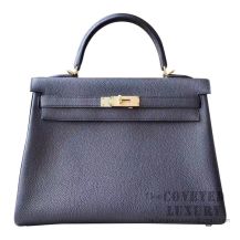 Hermes Kelly 32 Bag 89 Noir Togo GHW