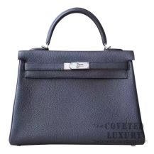 Hermes Kelly 32 Bag 89 Noir Togo SHW