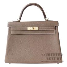 Hermes Kelly 32 Bag CC18 Etoupe Togo GHW