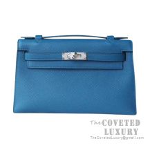 Hermes Mini Kelly I Bag 7W Blue Izmir Epsom SHW