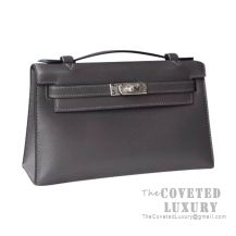 Hermes Mini Kelly I Bag CC88 Graphite Swift SHW