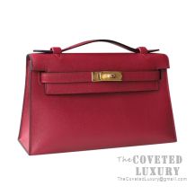 Hermes Mini Kelly I Bag K1 Rouge Grenat Swift GHW