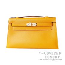 Hermes Mini Kelly I Bag 9V Jaune D'Or Chevere GHW