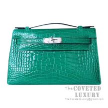 Hermes Mini Kelly I Bag 6Q Vert Emeraude Shiny Alligator SHW