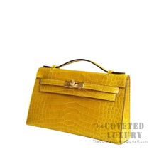 Hermes Mini Kelly I Bag 9D Ambre Shiny Alligator GHW