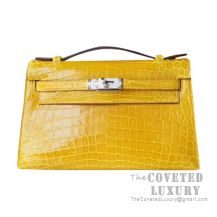 Hermes Mini Kelly I Bag 9D Ambre Shiny Alligator SHW