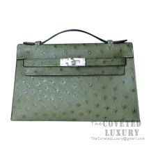 Hermes Mini Kelly I Bag 6H Vert Veronese Ostrich SHW