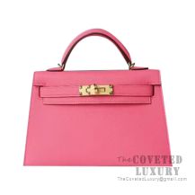 Hermes Mini Kelly I Bag P9 Anemone Epsom GHW