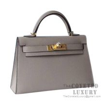 Hermes Mini Kelly I Bag CK18 Etoupe Swift GHW