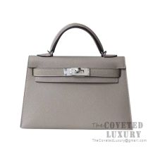 Hermes Mini Kelly II Bag e5 Rose Tyrien Epsom GHW