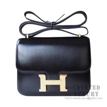 Hermes Constance 23 Bag 89 Noir Box GHW