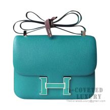 Hermes Constance 23 Bag 7F Blue Paon Epsom With Enamel Buckle