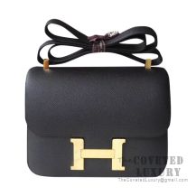 Hermes Constance 23 Bag 89 Noir Epsom GHW