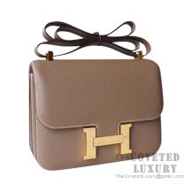 Hermes Constance 23 Bag CK18 Etoupe Epsom GHW