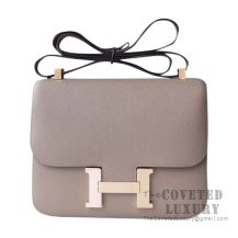 Hermes Constance 23 Bag M8 Gris Asphalt Epsom With Rose Gold Hardware