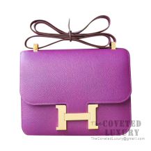 Hermes Constance 23 Bag P9 Anemone And Z6 Malachite Epsom GHW