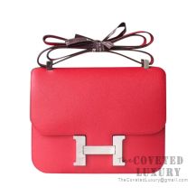 Hermes Constance 23 Bag Q5 Rouge Casaque Epsom SHW