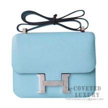 Hermes Constance 23 Bag U2 Blue Zephyr Epsom SHW