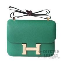 Hermes Constance 23 Bag U4 Vert Vertigo Epsom GHW