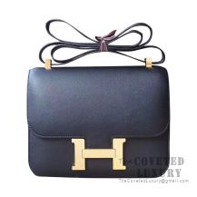 Hermes Constance 23 Bag 89 Noir Swift GHW