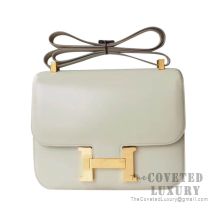 Hermes Constance 23 Bag CC80 Pearl Grey Tadelakt GHW