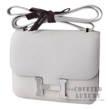 Hermes Mini Constance 18 Bag 01 Blanc Epsom SHW