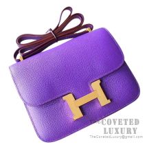 Hermes Mini Constance 18 Bag 9W Crocus Epsom GHW