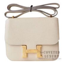 Hermes Mini Constance 18 Bag CC10 Craie Epsom GHW