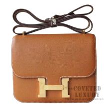 Hermes Mini Constance 18 Bag CC37 Gold Epsom GHW