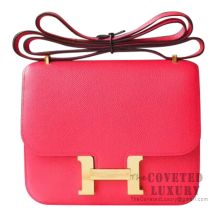 Hermes Mini Constance 18 Bag I6 Rose Extreme Epsom GHW