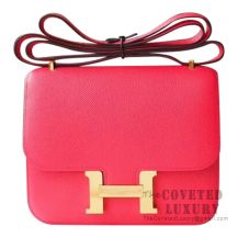 Hermes Mini Constance 18 Bag I6 Rose Extreme Epsom GHW