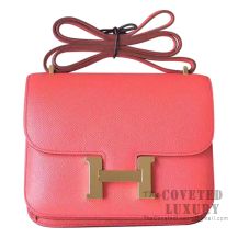 Hermes Mini Constance 18 Bag T5 Rose Jaipur Epsom GHW