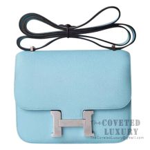 Hermes Mini Constance 18 Bag U2 Blue Zephyr Epsom SHW