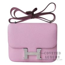 Hermes Mini Constance 18 Bag X9 Mauve Sylvestre Epsom SHW